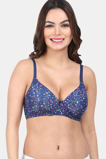 Buy Amour Secret Padded Non-Wired 3/4Th Coverage T-Shirt Bra - Dark Blue